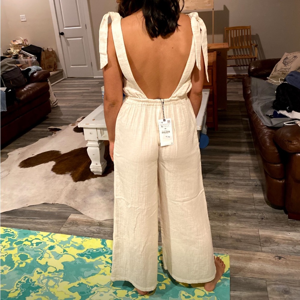 Zara wide leg cullote jumpsuit